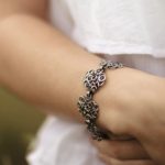 pebbles panel bracelet - antique Argentium silver 8.5" - Image 2