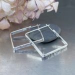 hoop earrings - square - Argentium silver - Image 7