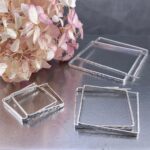 hoop earrings - square - Argentium silver
