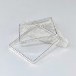 hoop earrings - square - Argentium silver - Image 5