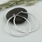 hoop earrings - round small - Argentium silver