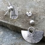 half moon earring jacket - Argentium silver - Image 3