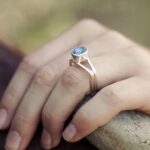 Swiss topaz ring - size 6.5 - Argentium silver book ring - 2.5 carat - Image 5