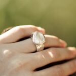keshi pearl ring - size 7.25 - square round - 6 carat