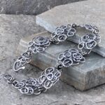 pebbles panel bracelet - Argentium silver 8.5" - Image 2