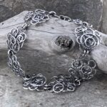 pebbles panel bracelet - Argentium silver 8.5"