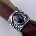kyanite ring - size 6 - Argentium silver waves - 6 carat - Image 3
