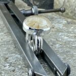 rutile quartz ring - size 8.5 - Argentium silver bark band - Image 3