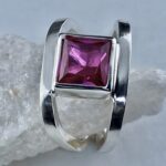 pink sapphire ring - size 10.75 - octagon double-band - 5 carat - Image 2