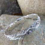 waves bangle - small - Argentium silver bracelet - Image 3