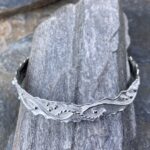 waves bangle - small - Argentium silver bracelet