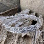 waves bangle - small - Argentium silver bracelet - Image 2