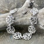 pebbles panel bracelet - Argentium silver 8.5"