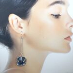 London blue topaz earrings - wax seal - Argentium silver - 27.5 carat - Image 2