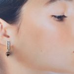 pearl (brown) earrings - bar post - Argentium silver - Image 2