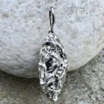 rapids marquise pendant - Argentium silver - Image 4