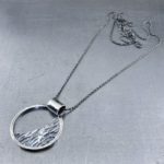 sun and moon pendant - antique Argentium silver - Image 2
