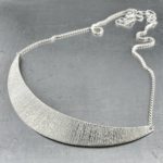 silver collar - etched Argentium silver necklace - Image 2