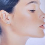 sun earrings - hammered post - Argentium silver - Image 2