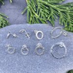 sun earrings - hammered post - Argentium silver - Image 9