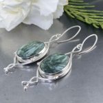seraphinite earrings - vine - Argentium silver - Image 2