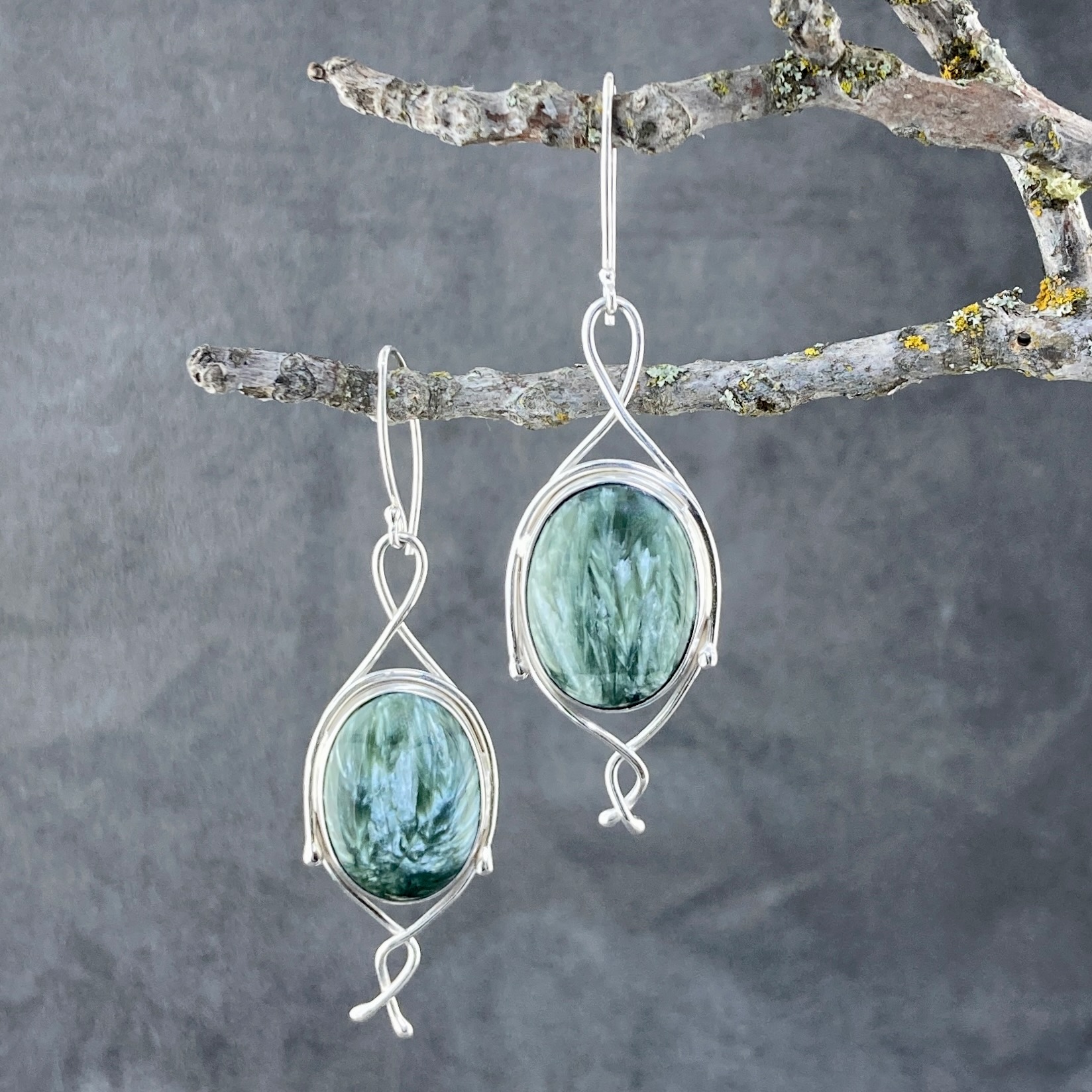 Seraphinite earrings sale