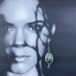 seraphinite earrings - vine - Argentium silver - Image 4