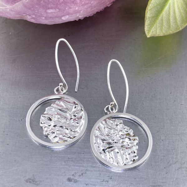 sun and moon earrings - Argentium silver