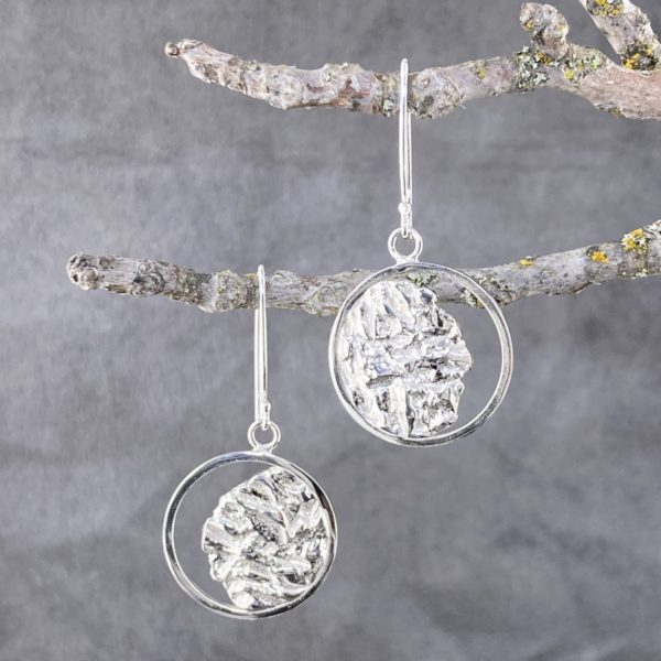 sun and moon earrings - Argentium silver - Image 4