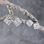 lunar earrings - square post - Argentium silver - Image 2