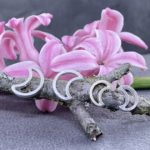 crescent moon earrings - shadow post - Argentium silver