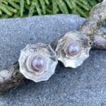 pearl (pink) earrings - blossom post - Argentium silver - Image 3