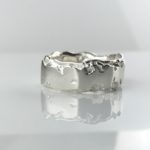 river ring - size 9.5 - Argentium silver