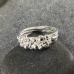 granules, bark rings - Argentium silver - Image 2