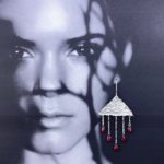 ruby earrings - chandelier - Argentium silver - Image 2