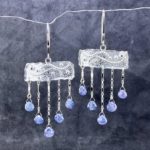 tanzanite earrings - chandelier - Argentium silver - Image 3