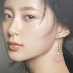 rose quartz earrings - wave curl - Argentium silver - 34.2 carat - Image 2