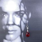 red topaz earrings - wave curl - Argentium silver - 50.5 carat - Image 2