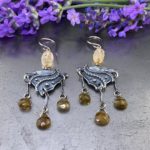 tourmaline earrings - chandelier - Argentium silver - Image 3