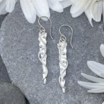 waves earrings - icicle - Argentium silver