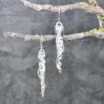 waves earrings - icicle - Argentium silver - Image 4