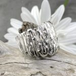 bark ring - size 11.75 - Argentium silver - Image 2