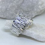 bark ring - size 11.75 - Argentium silver - Image 3