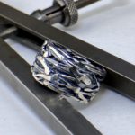 bark ring - size 7.5 - antique Argentium silver - Image 3
