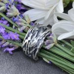bark ring - size 7.5 - antique Argentium silver - Image 4