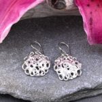 pebbles earrings - round - Argentium silver - Image 2