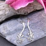 pebbles earrings - branch - Argentium silver - Image 3