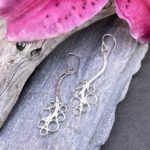 pebbles earrings - branch - Argentium silver - Image 3