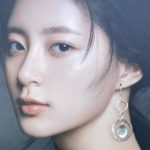 freeform circle earrings - Argentium silver - moon accent - Image 2