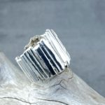 bark ring - size 5.75 - Argentium silver - Image 4